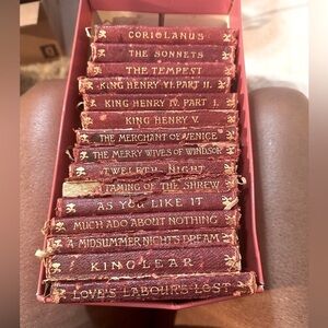 Vintage Miniature Shakespeare Book Set | 16 Volumes | Decorative Display